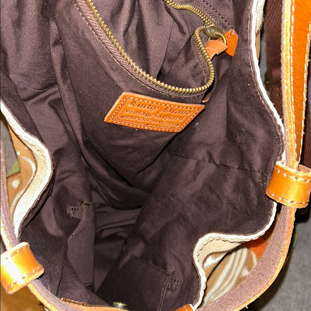Lucky Brand Floral Canvas and Suede Backpack - Picture 7 of 8